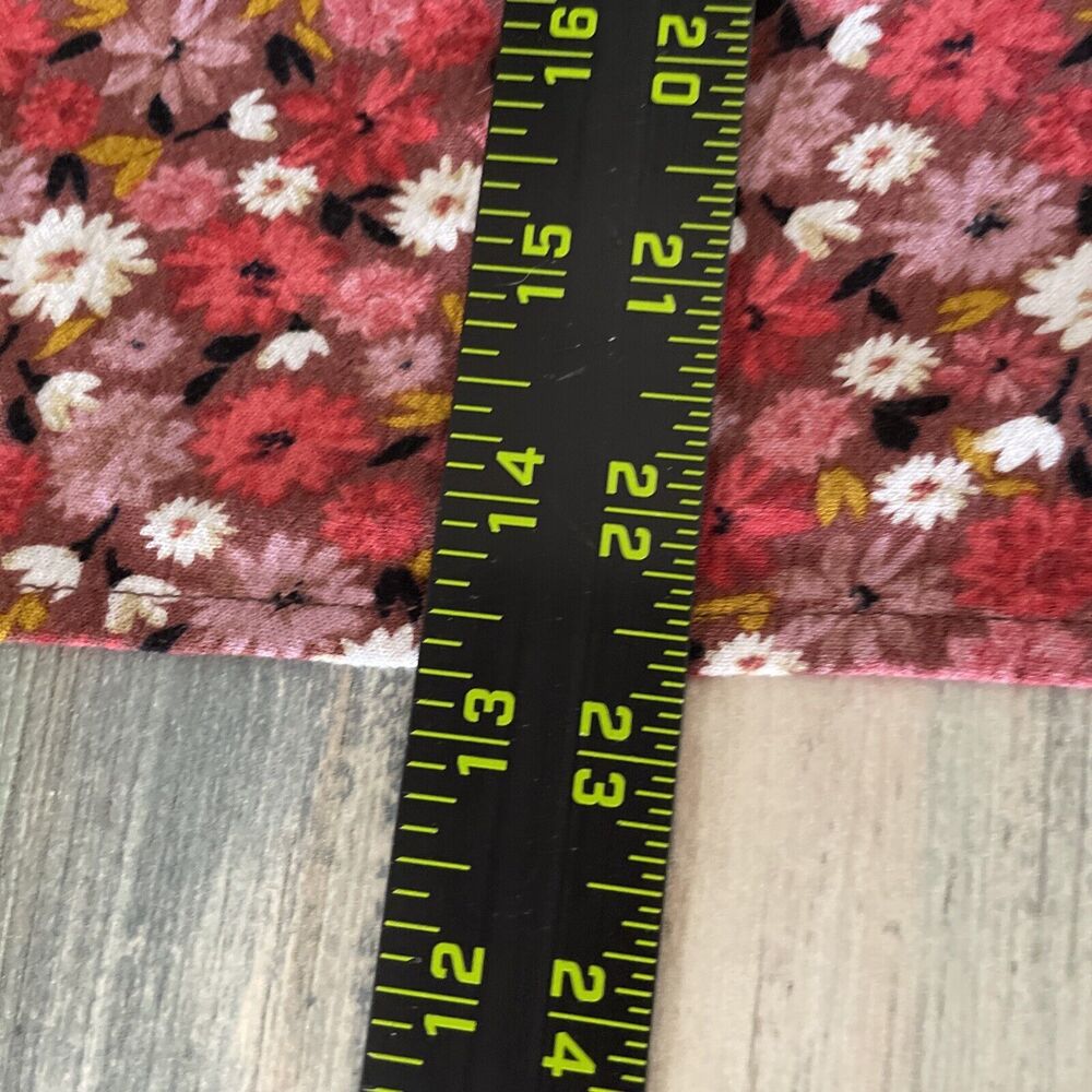 Knox Rose Womens Top Medium Cottage Core Boho Floral Ruffle Hippie Shirred Pink - Picture 12 of 14